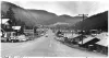 Main Street in Red River around 1980, with the ski slopes rising behind the town.