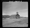 The wooden church at Elizabethtown, New Mexico, photographed in 1943 for the Farm Security Administration.