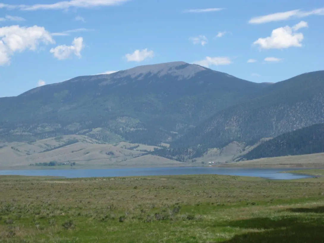 Eagle Nest Lake and Baldy Mountain along the Enchanted Circle in northern New Mexico.